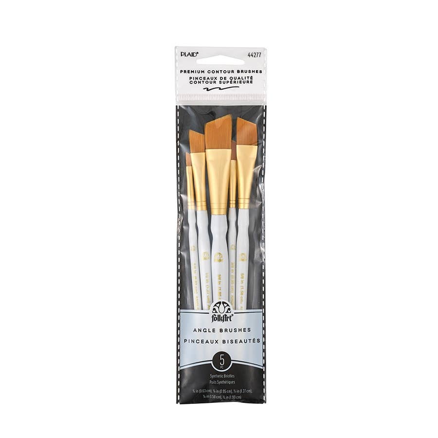 Folkart ® Angle Brush Set, 5-Piece
