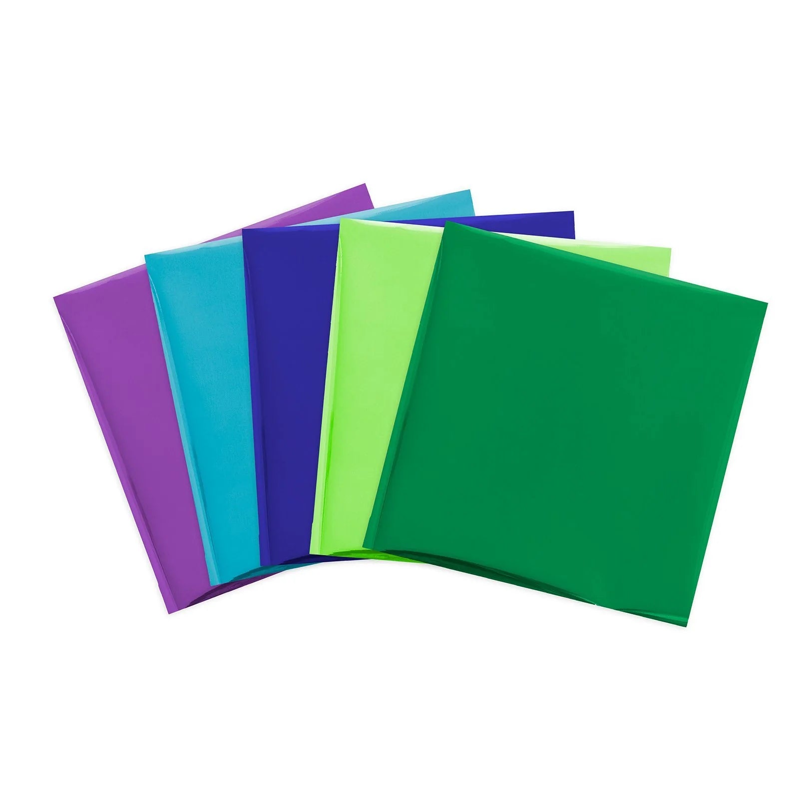 Set of colorful folders on a white background