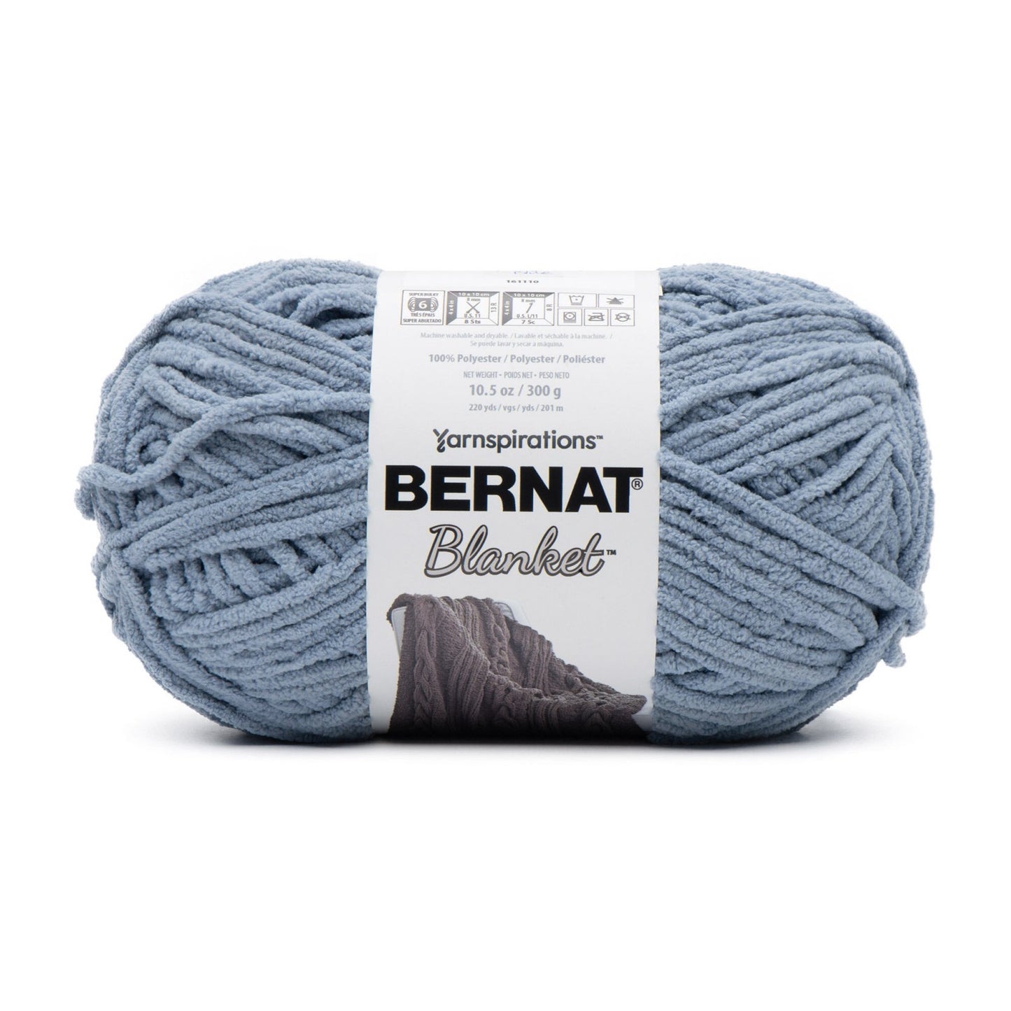 Bernat Blanket Yarn Skein - Gray Blue 300g
