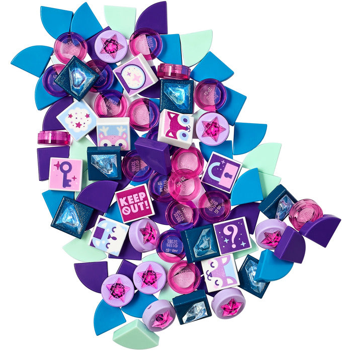 Colorful assortment of decorative stickers arranged in a circular pattern on a white background.