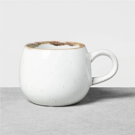 10oz Stoneware Reactive Glaze Round Mug Cream - Hearth & Hand with Magnolia