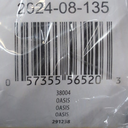 Product with a barcode label and text on a clear plastic bag.