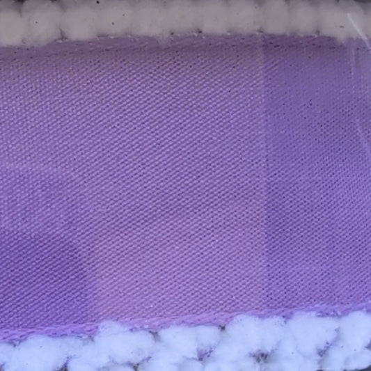 Purple With White Trim- 1.5" Wire-Edged Ribbon 50 yd Roll