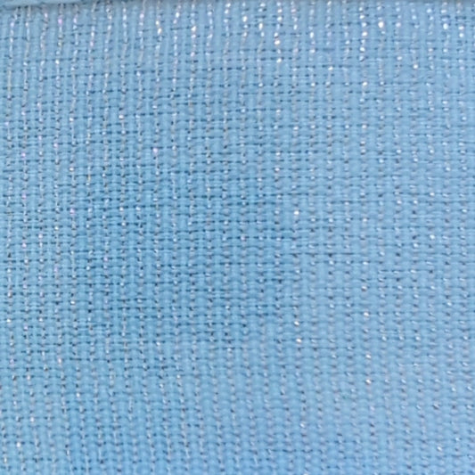 Blue with Silver Shimmer- 1.5" Wire-Edged Ribbon 50 yd Roll