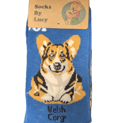 Sock with tiger design on a dark surface