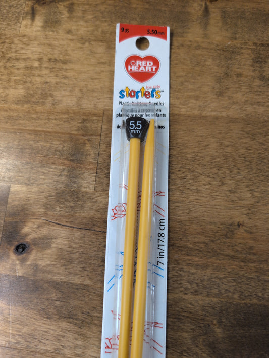 Red Heart Starters for Kids Plastic Knitting Needles