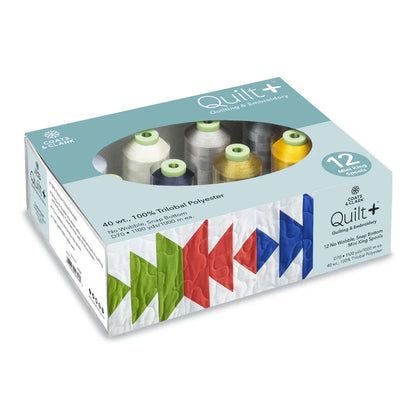 Coats Quilt+ Quilting & Embroidery NEUTRALS Thread 12 Spool Set