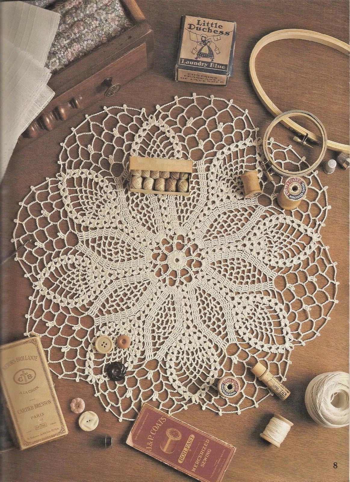 Antique Doilies Crochet Patterns Star Round Pineapple Styles Lucille La Flamme