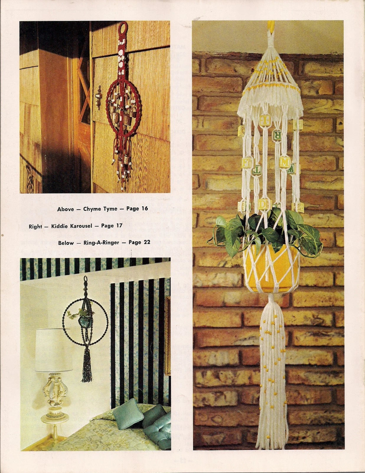 To Knot or Not To Knot Macrame Vintage Pattern Instruction Book