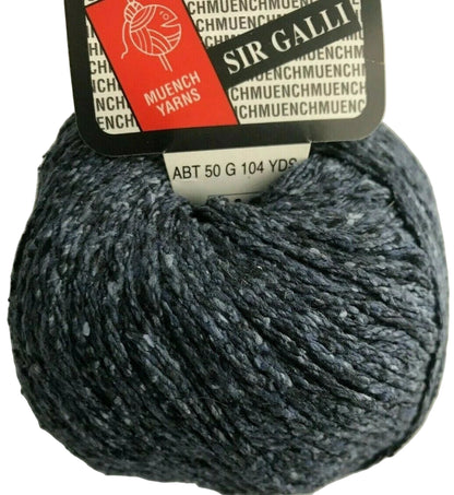 Ball of yarn with a label on a white background