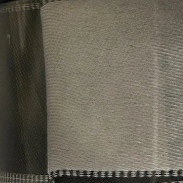 Black with White Stitched Trim Reversible to Silver - 1.5" Wire-Edged Ribbon 50 yd Roll