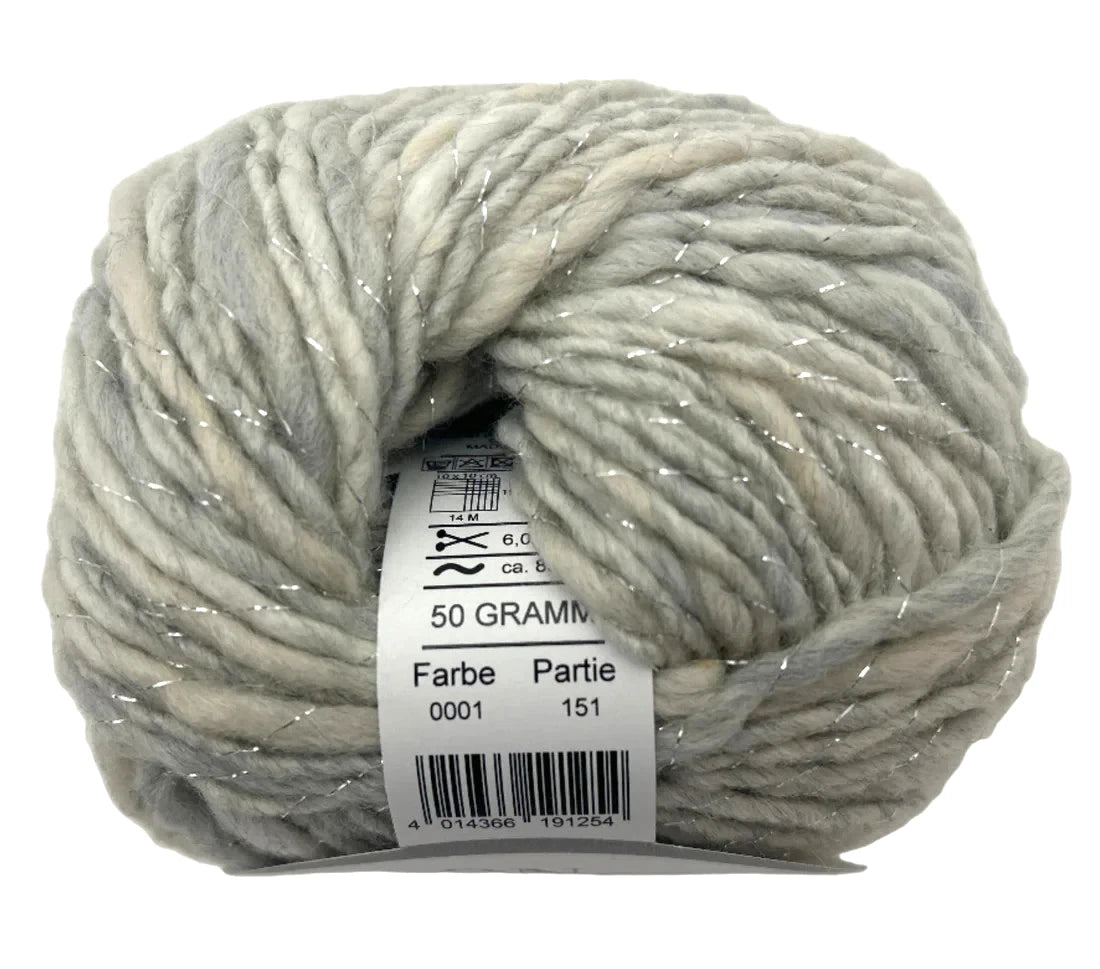 Ball of yarn with a label on a white background