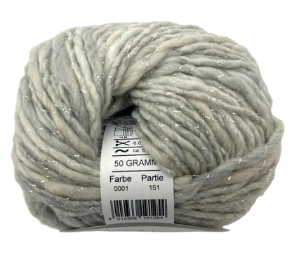 Ball of yarn with a label on a white background