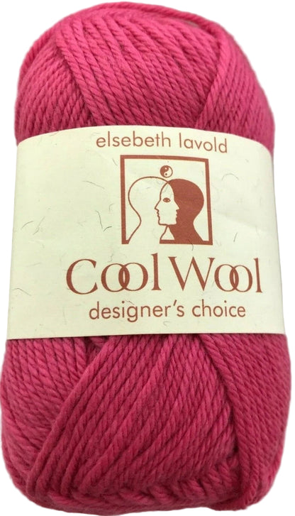 Pink yarn ball with Elsebeth Lavold label on a gray background