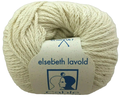 Ball of yarn with Elsebeth Lavold label on a white background