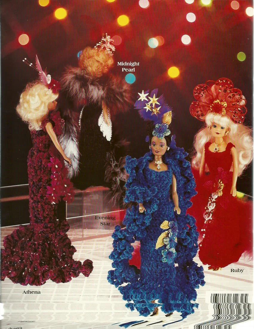 Fashion Doll Showstoppers Crochet Costume Gown Patterns for Barbie