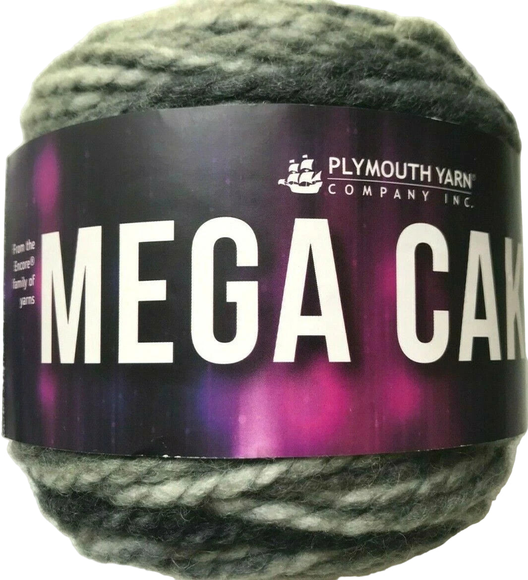 Ball of yarn with Plymouth Yarn Company label on a white background