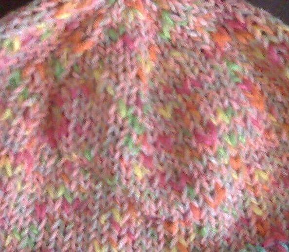 Close-up of multicolored knitted fabric