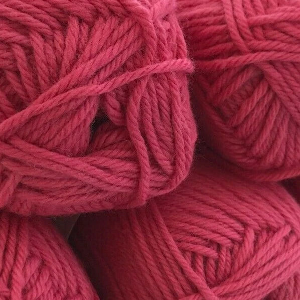 Close-up of pink yarn balls