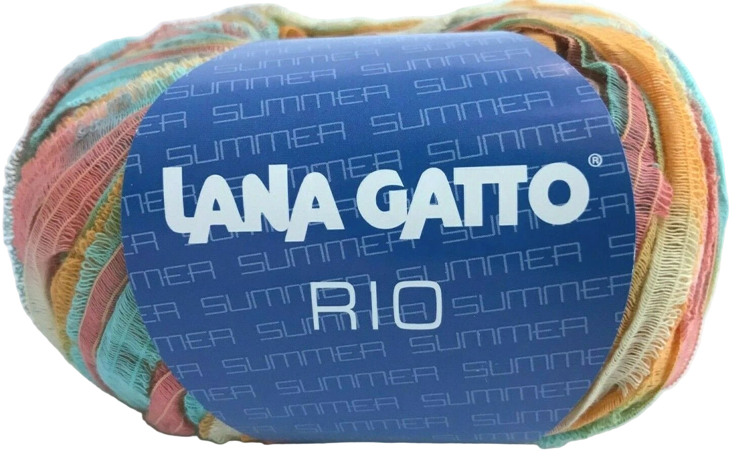 Ball of yarn with 'Lana Gatto' label on a white background