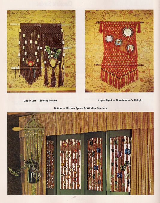 To Knot or Not To Knot Macrame Vintage Pattern Instruction Book