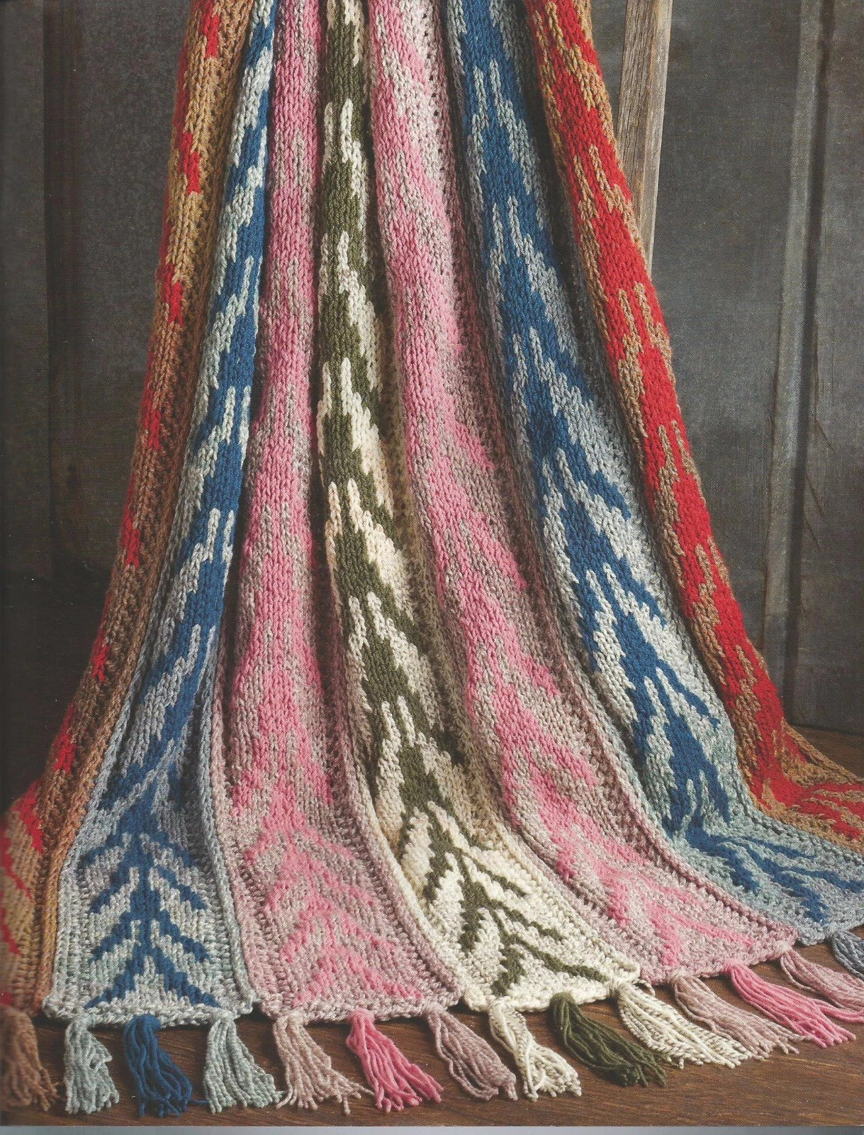 Last Minute Afghans Rena V Stevens Knitting Instruction Pattern Book