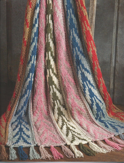 Last Minute Afghans Rena V Stevens Knitting Instruction Pattern Book
