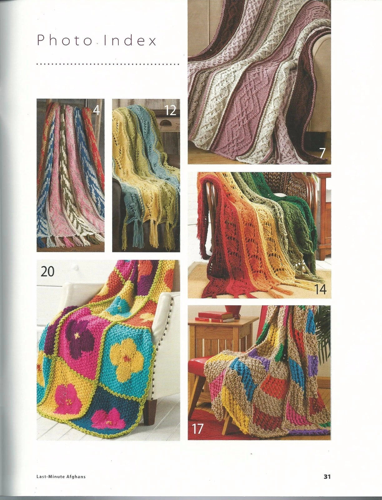Last Minute Afghans Rena V Stevens Knitting Instruction Pattern Book