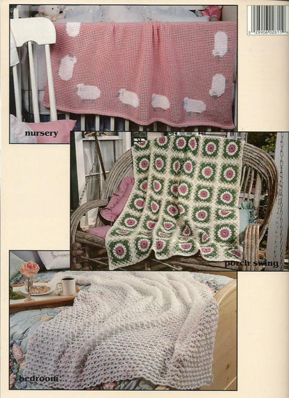 Afghans Thru the House Crochet Instruction Patterns Carla Bentley LA 2811