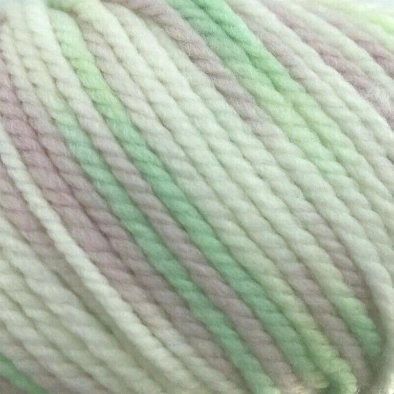 Close-up of green and purple yarn