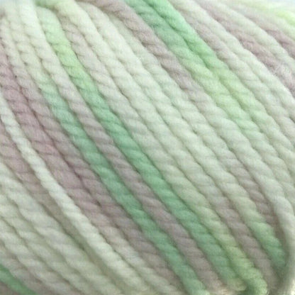 Close-up of green and purple yarn