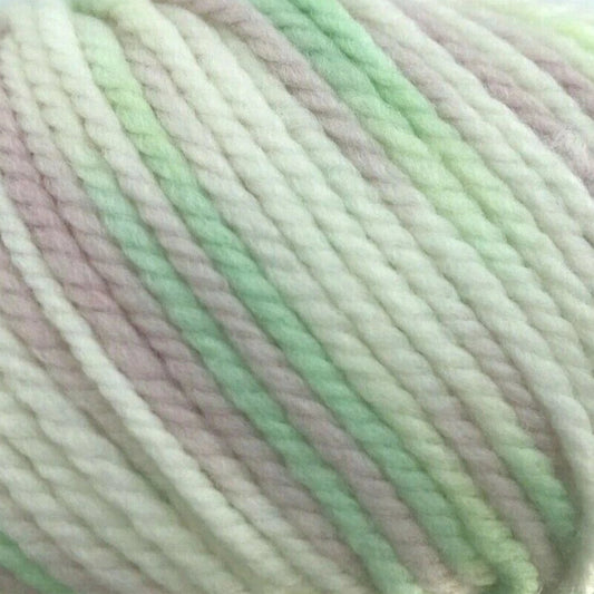 Close-up of green and purple yarn