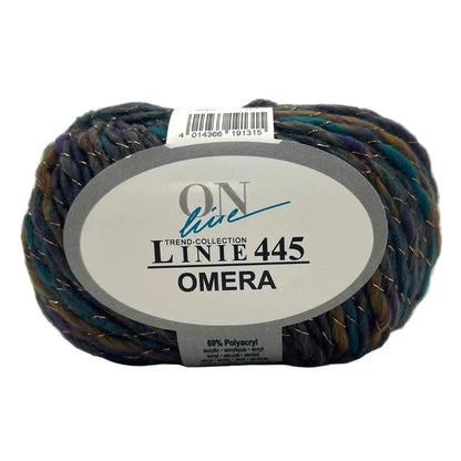 Ball of yarn with a label on a white background
