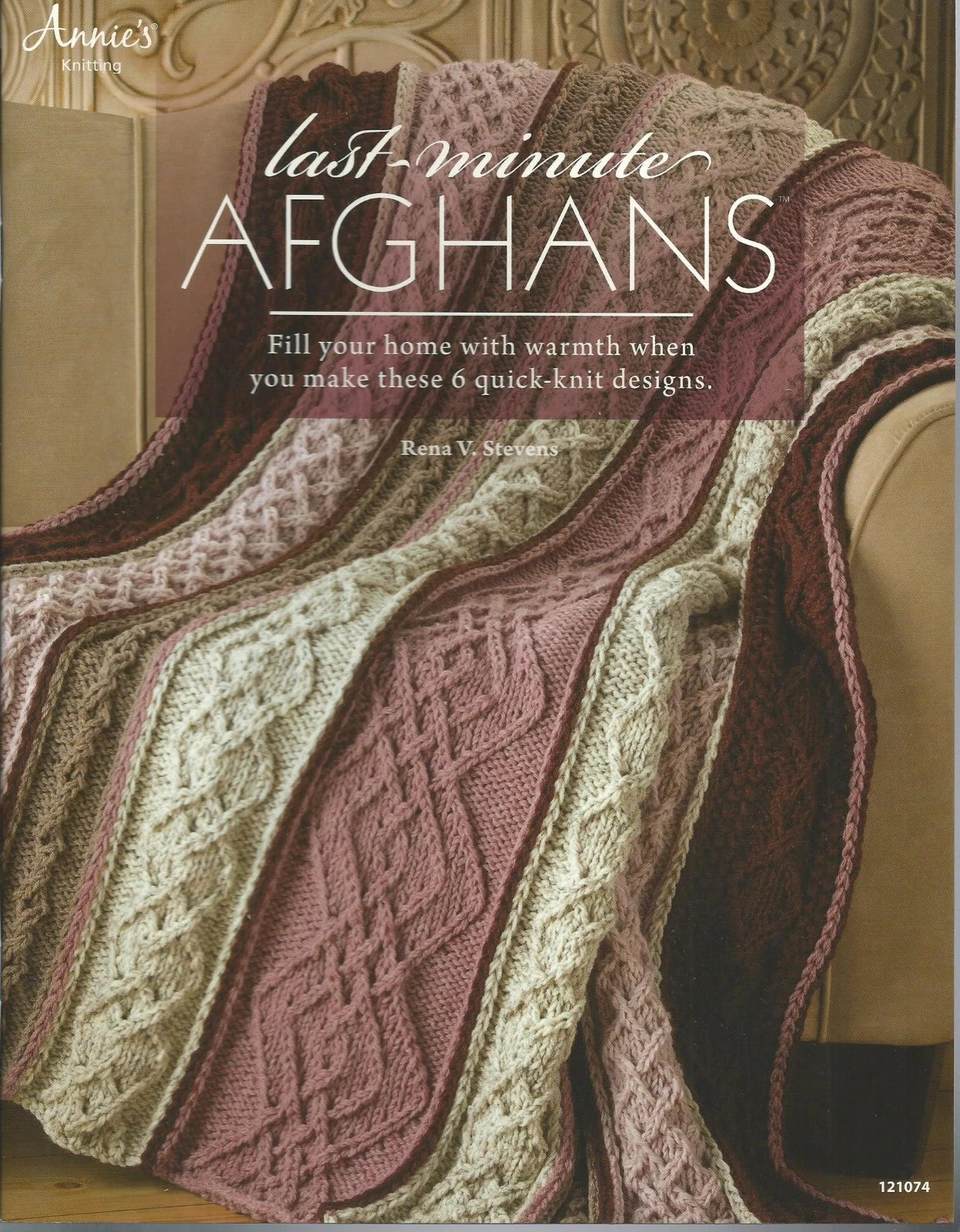 Last Minute Afghans Rena V Stevens Knitting Instruction Pattern Book