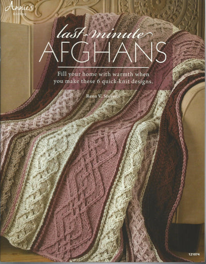 Last Minute Afghans Rena V Stevens Knitting Instruction Pattern Book