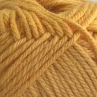 Ball of orange yarn with 'Elsebeth Lavold Cool Wool' label on a white background