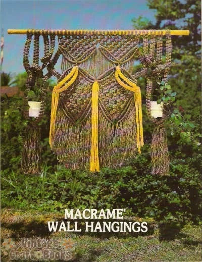 Macrame wall hanging with candles against a natural background