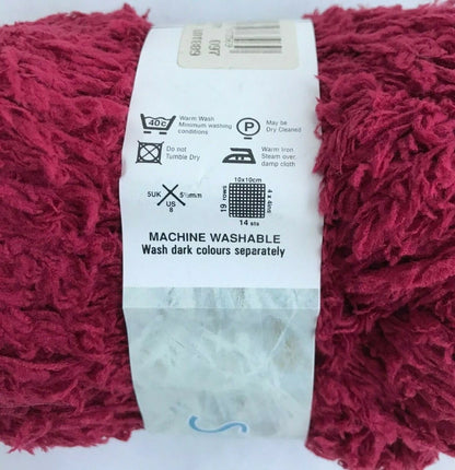 Red textured fabric with a label on a white background