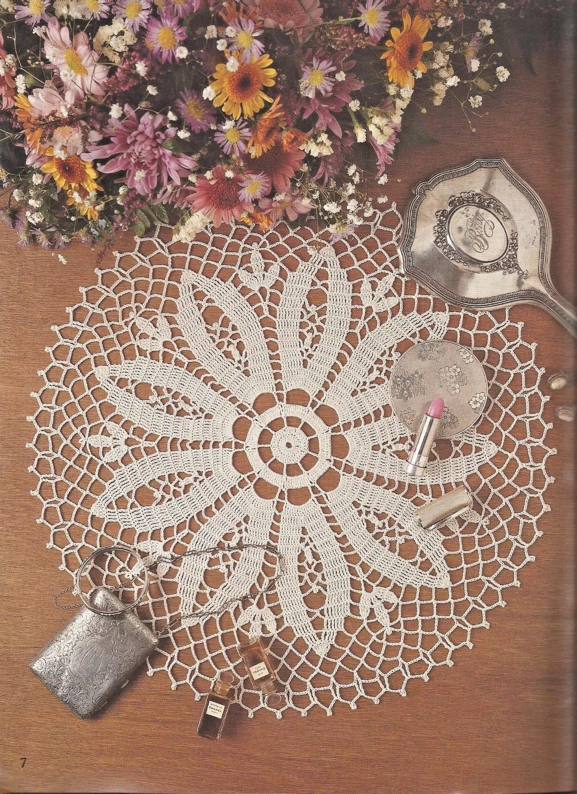 Antique Doilies Crochet Patterns Star Round Pineapple Styles Lucille La Flamme