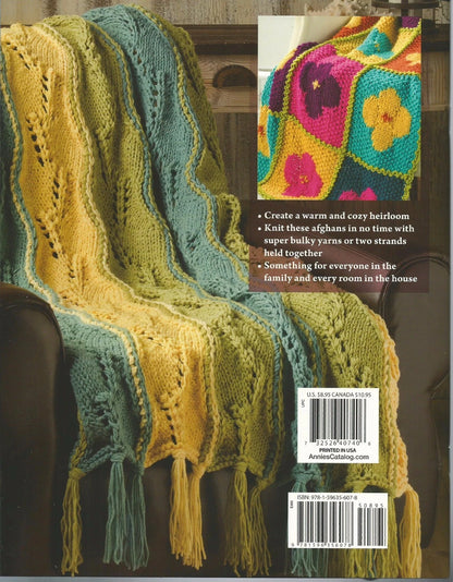 Last Minute Afghans Rena V Stevens Knitting Instruction Pattern Book