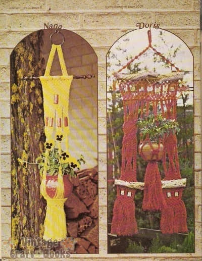 Macrame Hangers Inside-Outside Plant Planters Vintage Instruction Book NEW 1976