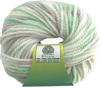 Ball of yarn with a label on a white background