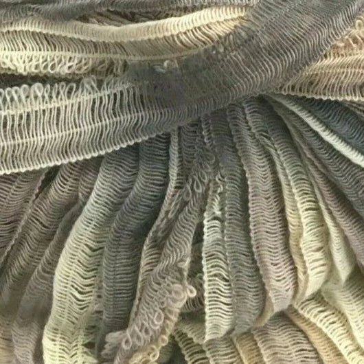 Close-up of textured fabric with wavy pattern