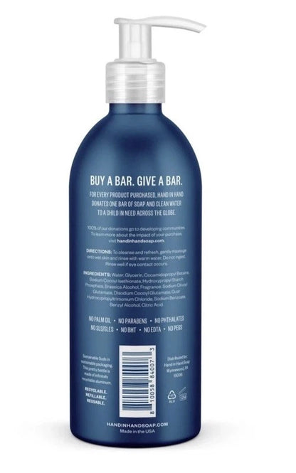 Hand In Hand Cactus Blossom Bergamont & Fresh Basil Body Wash - 10 oz