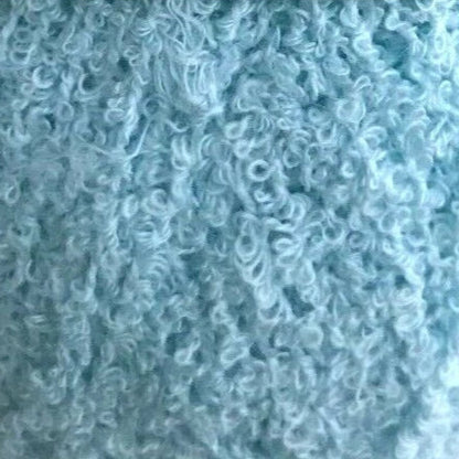 Close-up of textured blue fabric