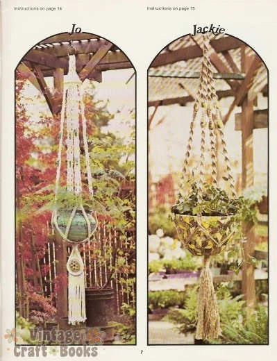 Macrame Hangers Inside-Outside Plant Planters Vintage Instruction Book NEW 1976