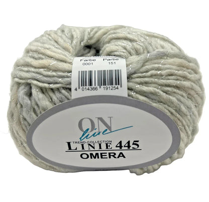 Ball of yarn with a label on a white background
