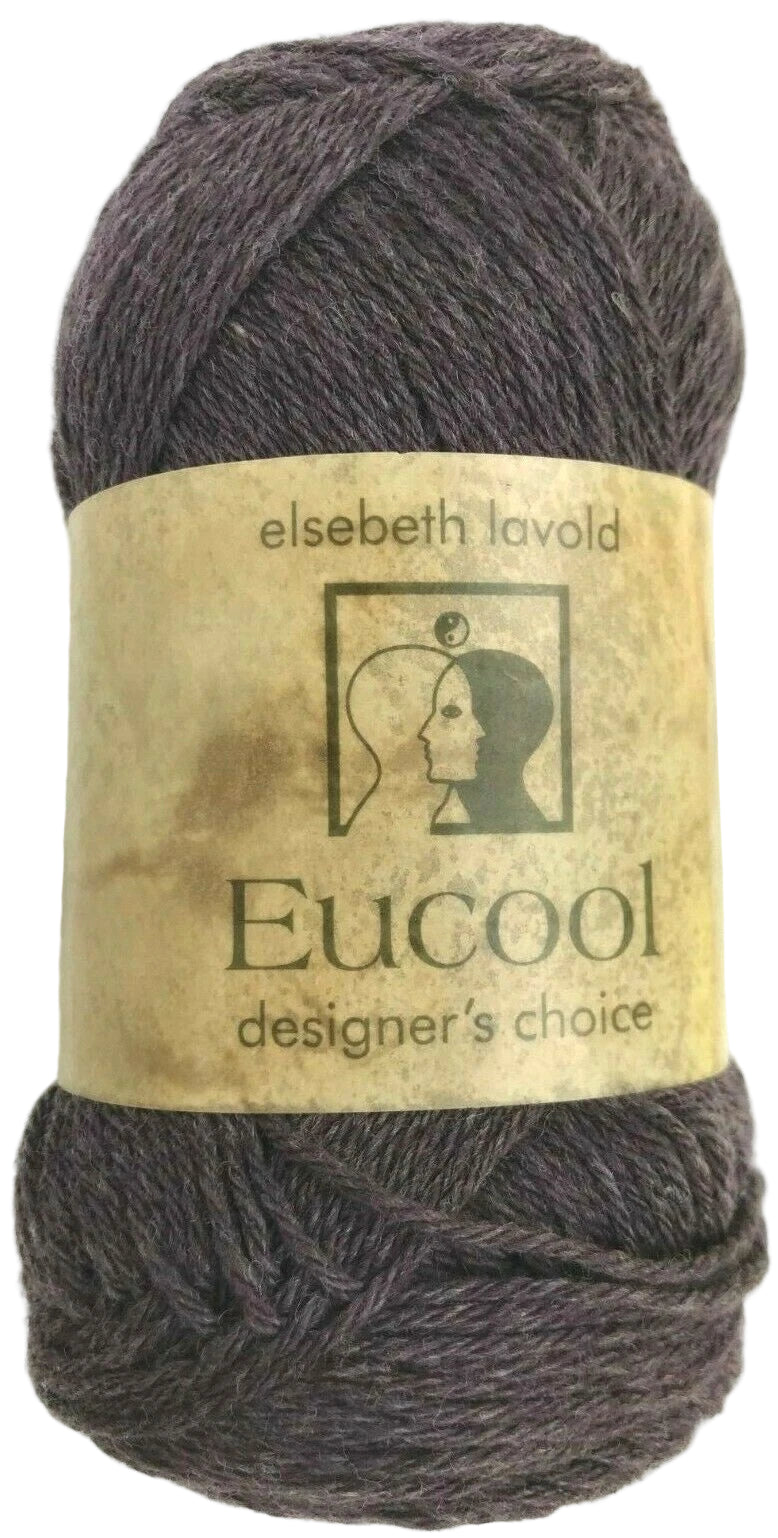 Ball of yarn with Elsebeth Lavold Eucool label on a light background