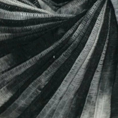 Close-up of black and gray pleated fabric