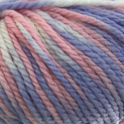Multicolored skein of yarn on a light background